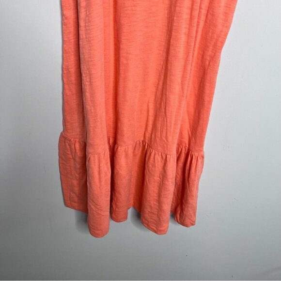 LOFT Womens Size Medium Light Orange Flutter Midi Dress NEW Cotton Lightweight - Picture 5 of 13
